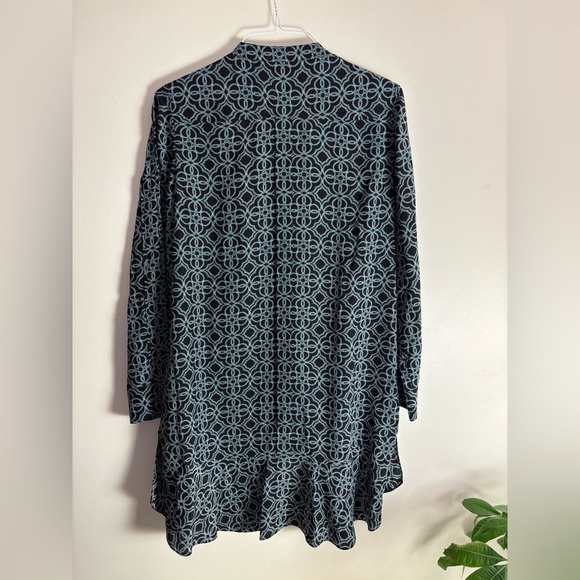 Tory Burch Massey Silk Shirt Dress Black Pompidou Tunic , Size Medium - Picture 6 of 8